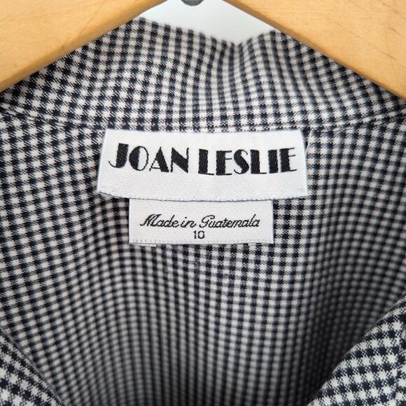 90s Gingham Button Down Short Sleeve Shirt Embroidered Collared Women's Medium - Picture 4 of 4